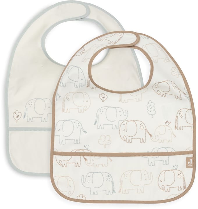 Jollein Slabbetjes Waterproof - 2 Stuks - 30 cm - Elephant Tales