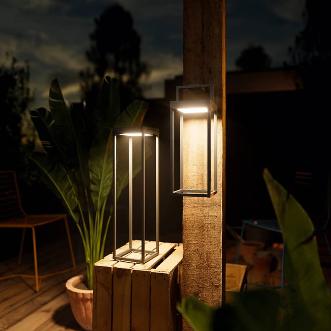 Sigor Numove LED lamp op zonne-energie, grafietgrijs, hoogte 32,5 cm