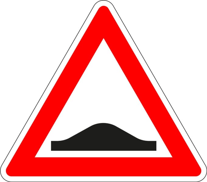 Verkeersdrempel sticker, J38 400 mm