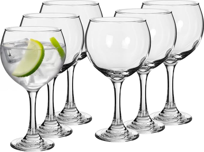 Alessandro Gin/tonic Cockailglazen - 12x stuks - glas - 600 ml - H20 cm