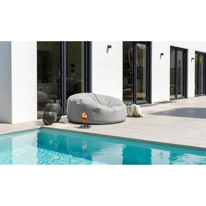 XXL outdoor zitzak Cloud met poef: Antraciet