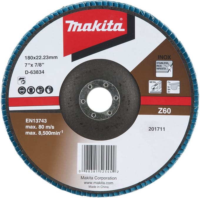 Makita D-63834 Lamellenschuurschijf Diameter 180 mm Korrelgrootte (num): 60 1 stuk(s)