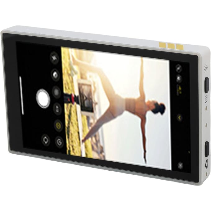 Magnetisch Telefoon Vlog Selfie Scherm met Bluetooth Afstandsbediening 3 Niveaus Helderheid Draadloos Achteruitrijcamera Selfie Scherm beige
