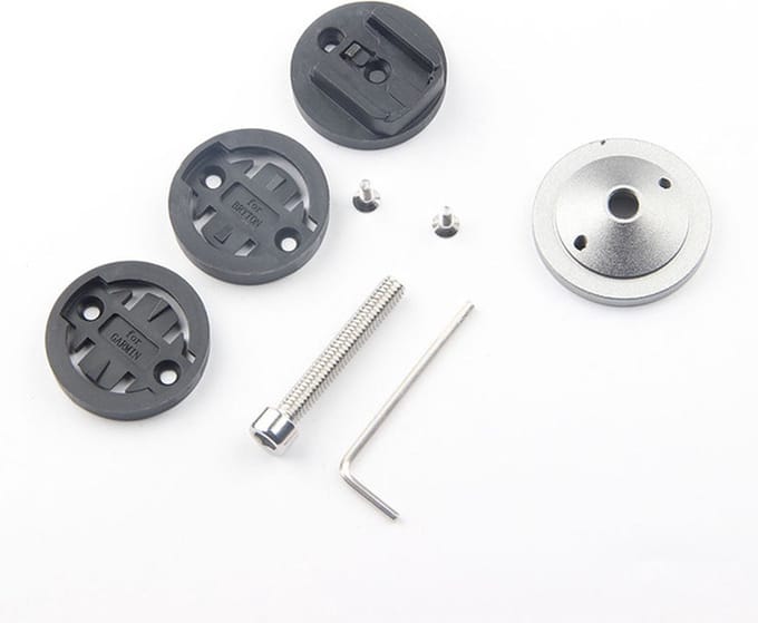 Qatrixx GPS Stem Mount - Top Cap - Fiets Houder - Garmin Edge Gps Houder - Zilver
