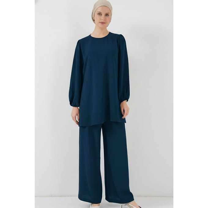 Tunic & Wijde Pantalon Twee-Delige Set