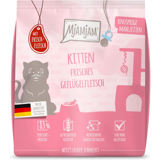 300 g MjAMjAM Knapperige Maaltijden Kitten Gevogelte Kattenvoer droog