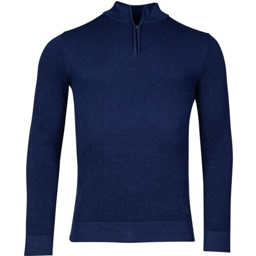 Baileys Trui Half Zip Allover Plated 2-Tone Jacquard Cobalt / male