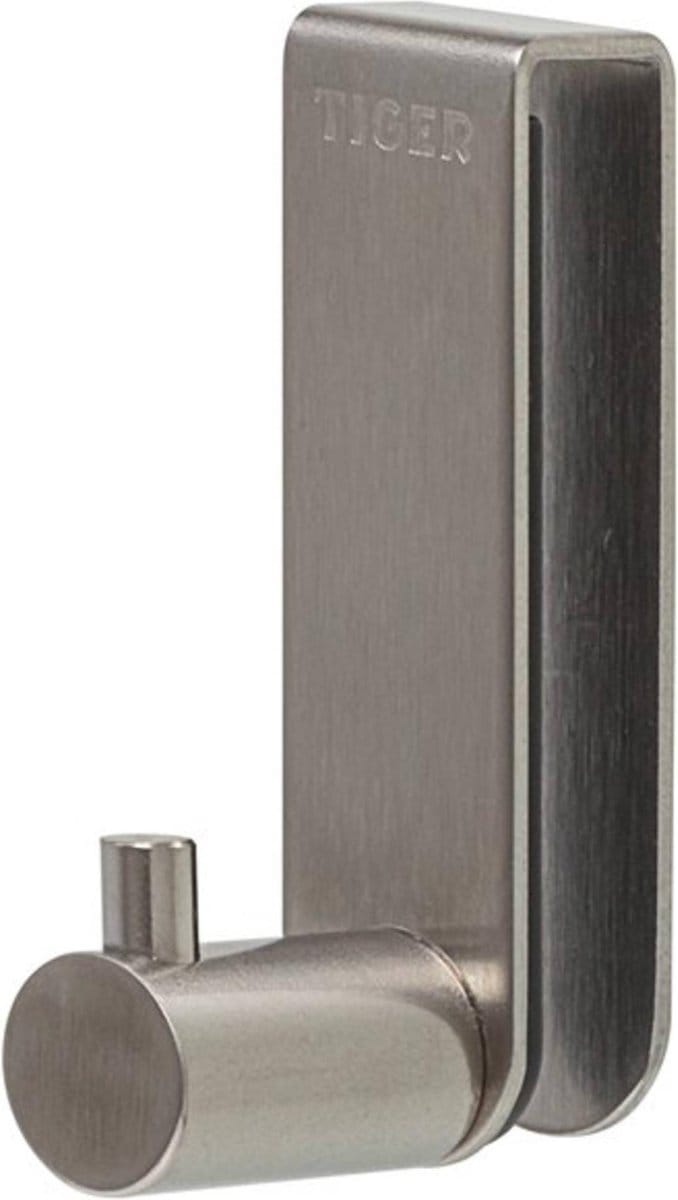 Tiger Rhino - Douchewand Haak - Voor glasdikte 6-8 mm - RVS geborsteld