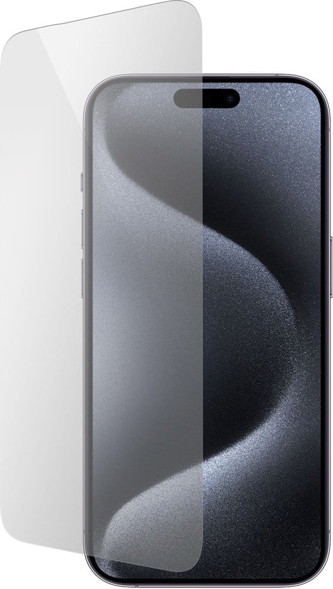 Mobiparts Screenprotector geschikt voor Apple iPhone 15 Pro Max - Gehard Glas - Anti-bacterieel -