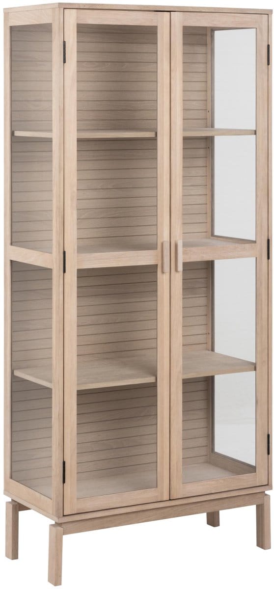 Giga Living Vitrinekast Klevik - Naturel - 80x40x180cm