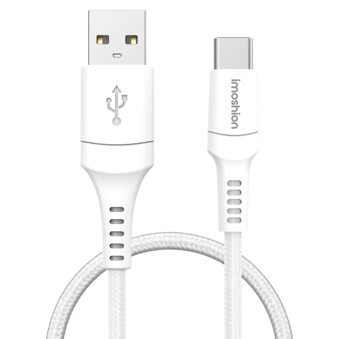 imoshion Kabel - USB C naar USB A Kabel - 1 meter - USB-C Oplader Kabel - Wit