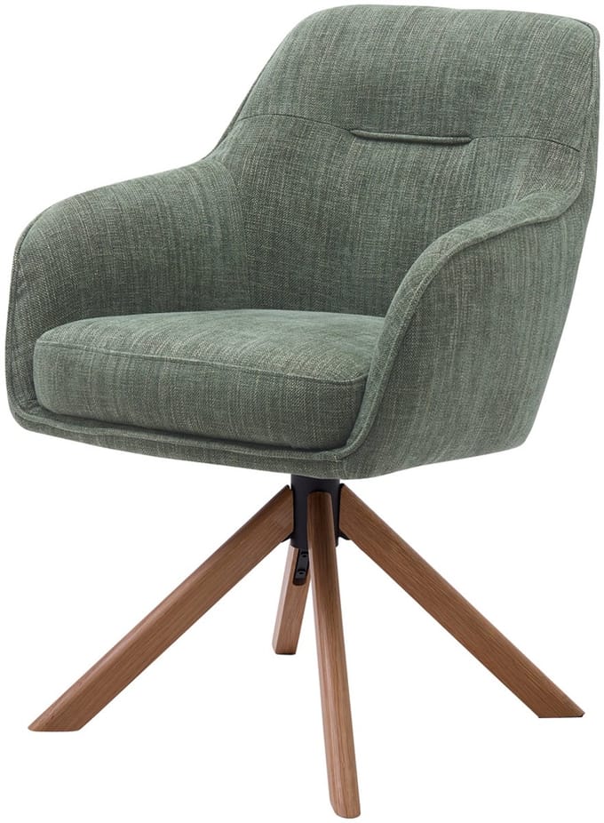 Eetkamerstoel Avola Forest Green/Naturel - Giga Living - Set van 2