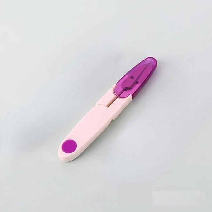 Ciseaux de tailleur en acier inoxydable, petits ciseaux en forme de U, ciseaux de sécurité pour ligne de pêche, coupe-fil pour couture, point de croix violet