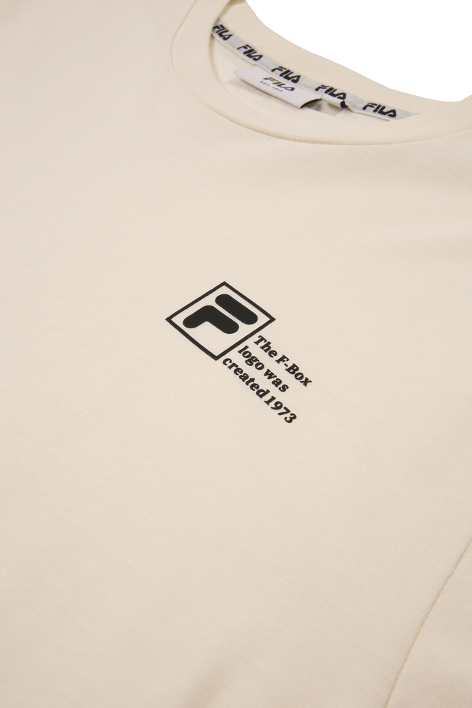 FILA Zamos Graphic Logo Tee Antique White Taglia: M | Magliette basic Outlet | Uomo | Bianco