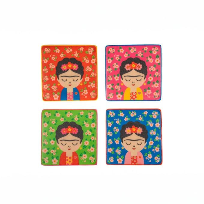 Sass & Belle - Frida Kahlo - Onderzetters - Vier Stuks