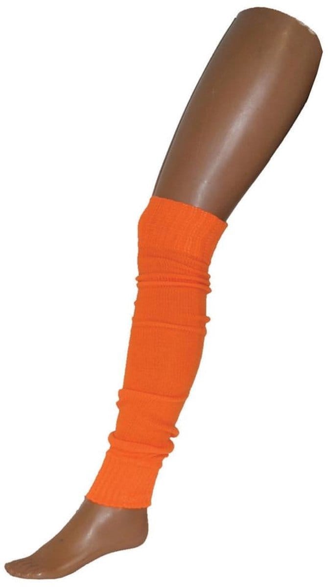Neon oranje beenwarmers 70cm