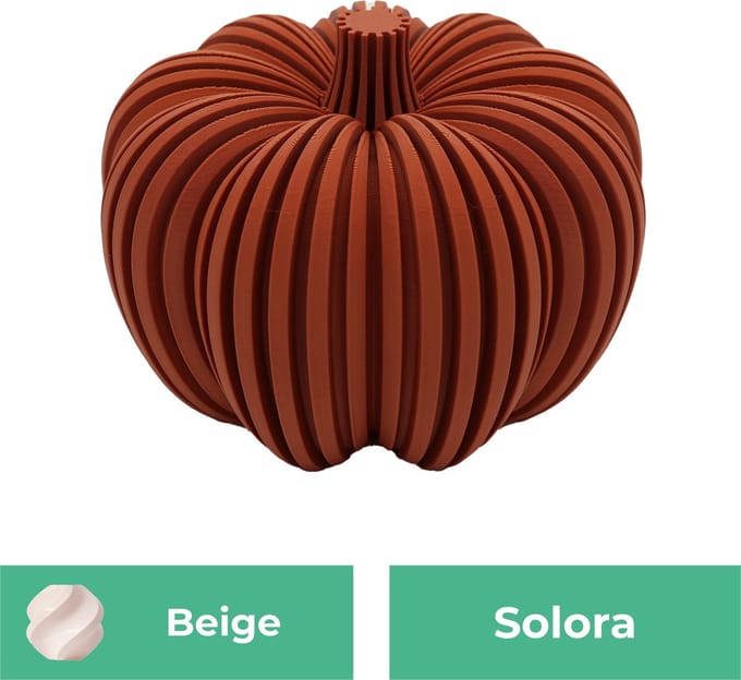 Solora pompoen beeld – Decoratief beeld - Beige - 3d geprinte beeld – Herfst woondecoratie - 10CM