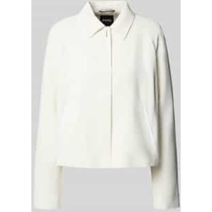 Regular fit korte blazer van pure viscose