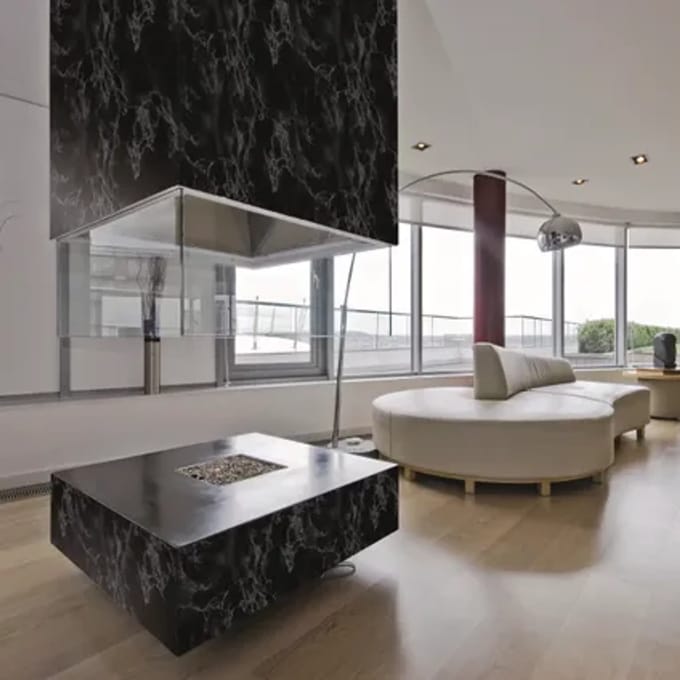 Transform Zelfklevende Decoratiefolie - Marble Zwart - 45 X 200 Cm