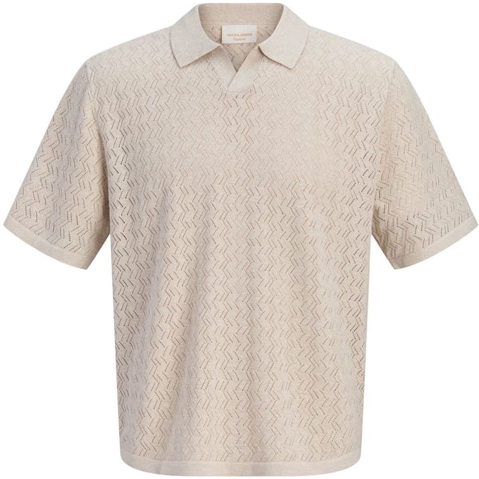 JACK&JONES - JORTYLER KNIT SS SPLIT NECK POLO SN JNR - Jongens - Polo's