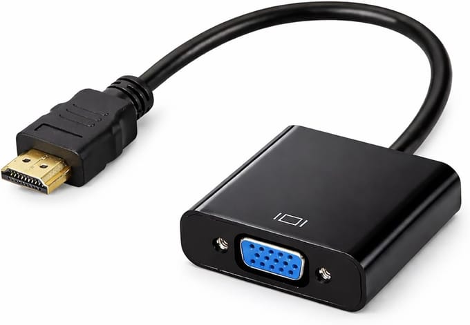 HDMI VGA Adapter - Converter Kabel - Beeld Vergroten - Unidirectionele Conversie - Compact Ontwerp - Zwart