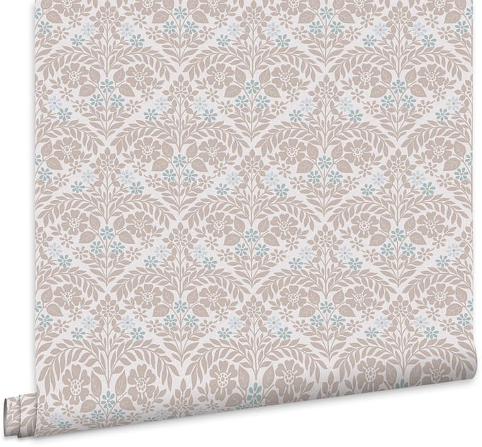 Laura Ashley Margam Behang - Bloemen - 10mx52cm - Beige