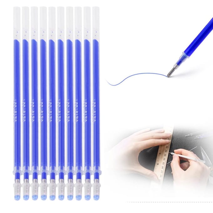 100 stuks blauwe navullingen voor hittebestendige verdwijnende pennen, uitwisbare markers, accessoires voor kleermakerswerk blue