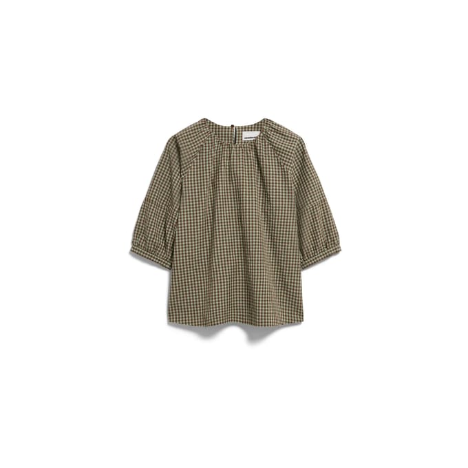 Vrouwenblouse Armedangels vichy Seersucker