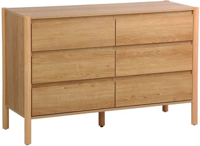 sweeek - Ladekast houteffect 6 lades 120cm - harmony
