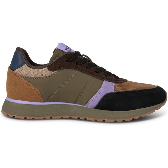 Woden Ronja Dark Olive/orchid Size: 37 | Sneakers Outlet | Dames | Groen