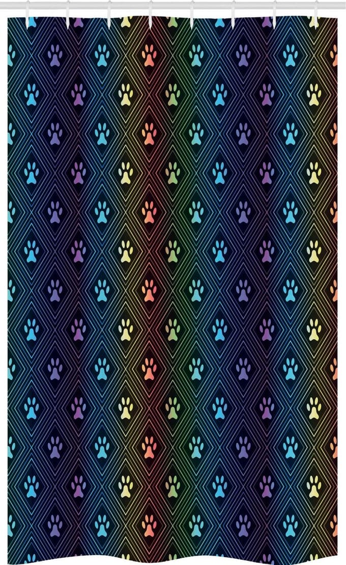 ABAKUHAUS Stall 50127 – Douchegordijn 120x180 cm – Polyester – Waterafstotend – Multicolor