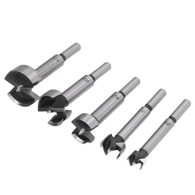 5 Stuks Forstner Boor Ronde Schacht 15mm 20mm 25mm 30mm 35mm Gat Boor Gereedschap Set Kit