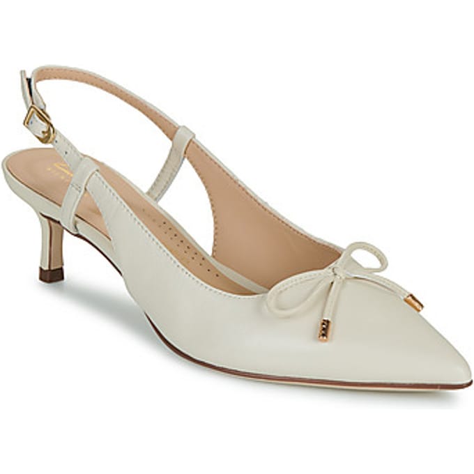 Clarks Shoes Zarey Bow Hakken Beige EU 39 Vrouw