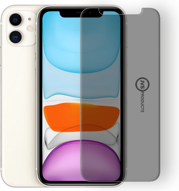 Screenprotector geschikt voor iPhone 11 - Privacy - Tempered Glass - Beschermglas - Glas - Privacy screenprotector
