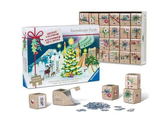 Ravensburger - Christmas Around the World - Adventskalender - 24 Mini Legpuzzels van 54 stukjes