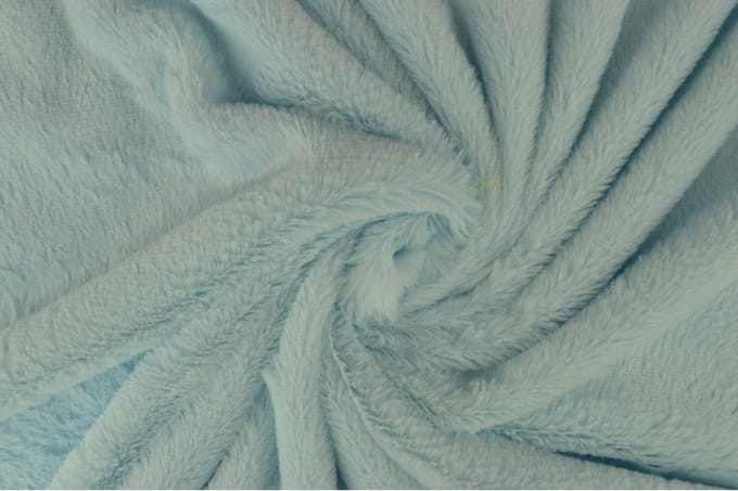 1 meter zachte bont stof - Baby blauw - 155cm breed
