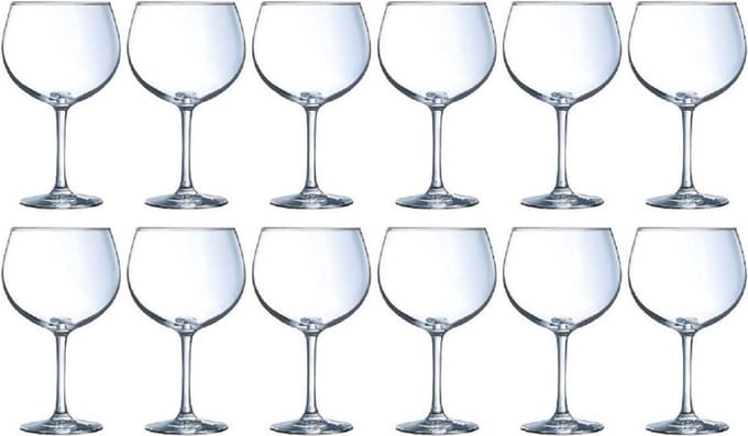 Gin Tonic / cocktail glazen - 12x - 700 ml - getemperd glas - cocktail glazen