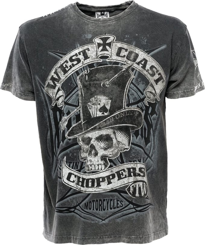 WCC- West Coast Choppers -T-shirt Cash Only Grey