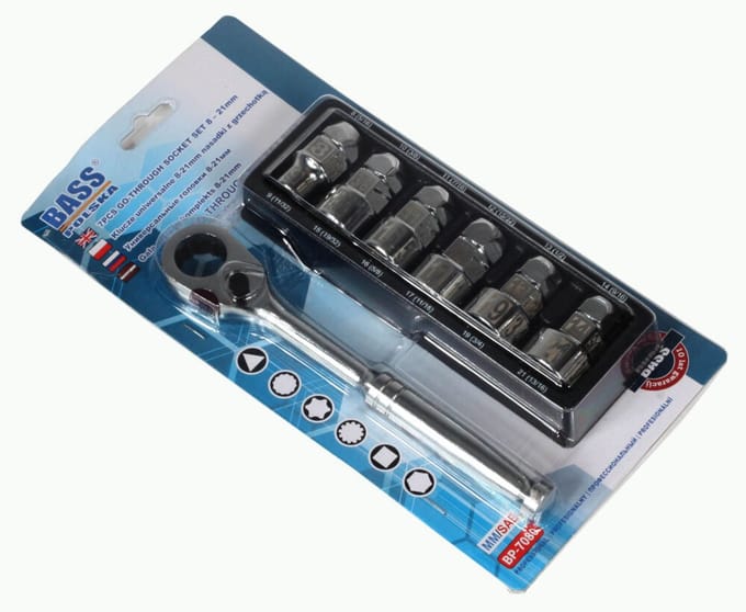 Universele ratelsleutel 8-21mm doppen