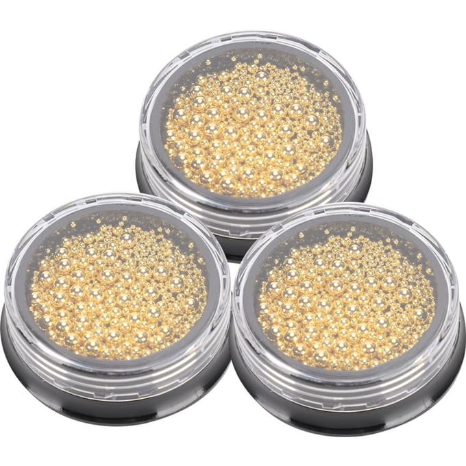 3 Doos Nail Art Modieuze Stalen Bal Nagel DIY Metaal Micro Kralen Manicure ToolGZ10 beige