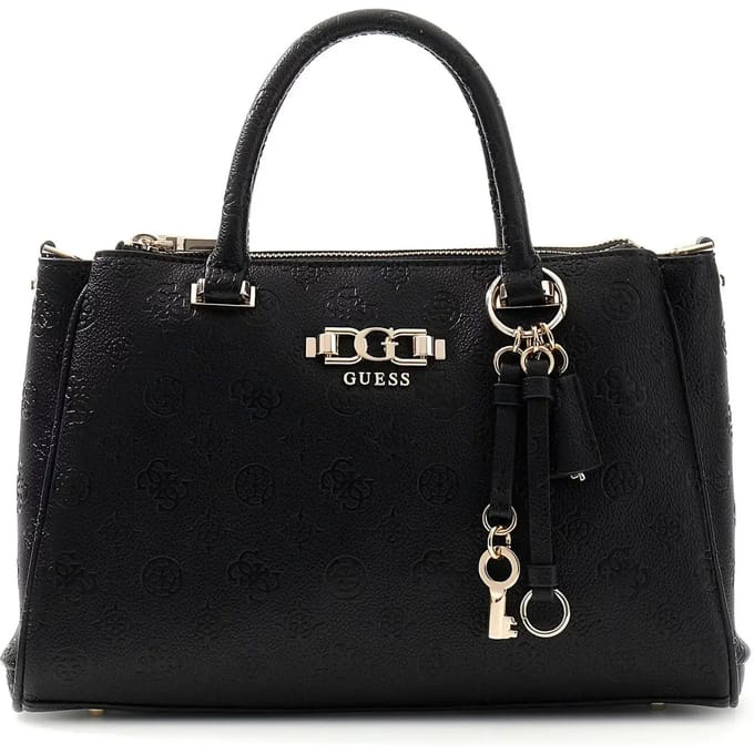 Handtas met all-over reliëflogo model 'Anise'