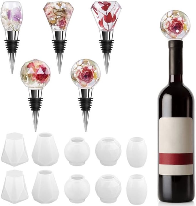 Dailygoody - Wijnflesstopperset - Harsmallen en Stoppers