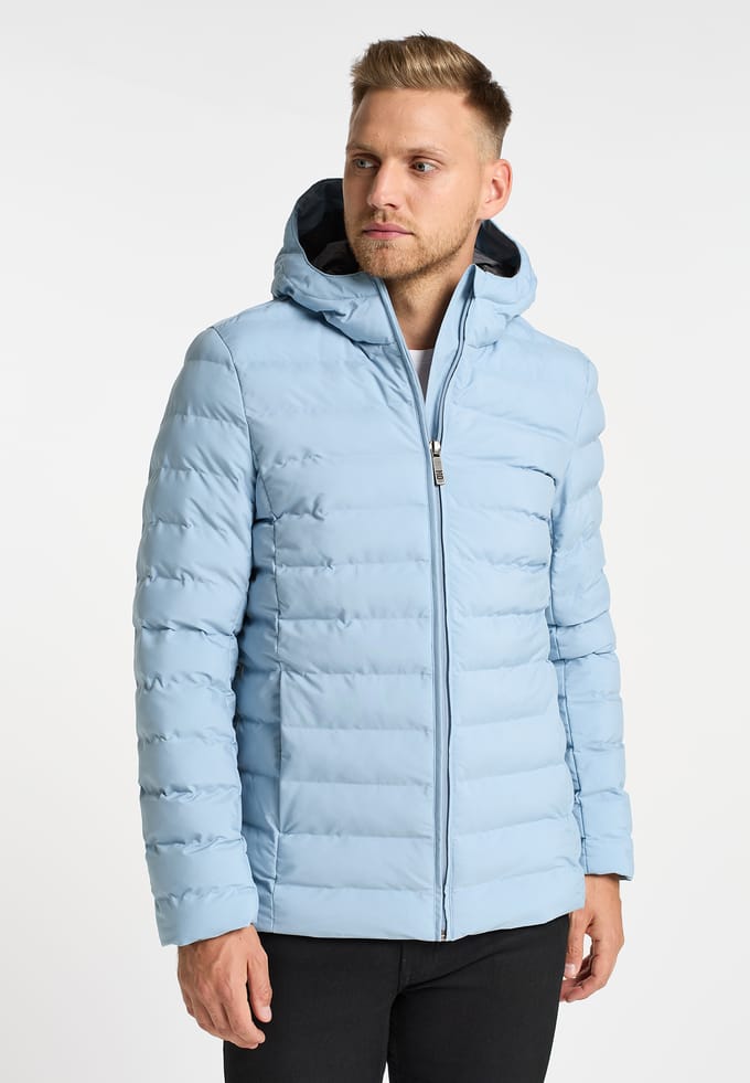 Mo Gewatteerd winterjack mimo Heren lichtblauw