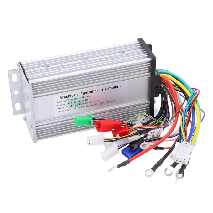 Borstelloze Motorcontroller 12 Buizen Dubbele Modus Elektrische Fiets Accessoires voor Scooters 50V?72V white