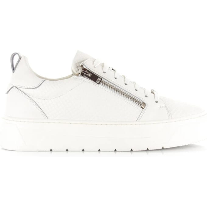 Sneakers van echt leer met structuurpatroon model 'Animal'