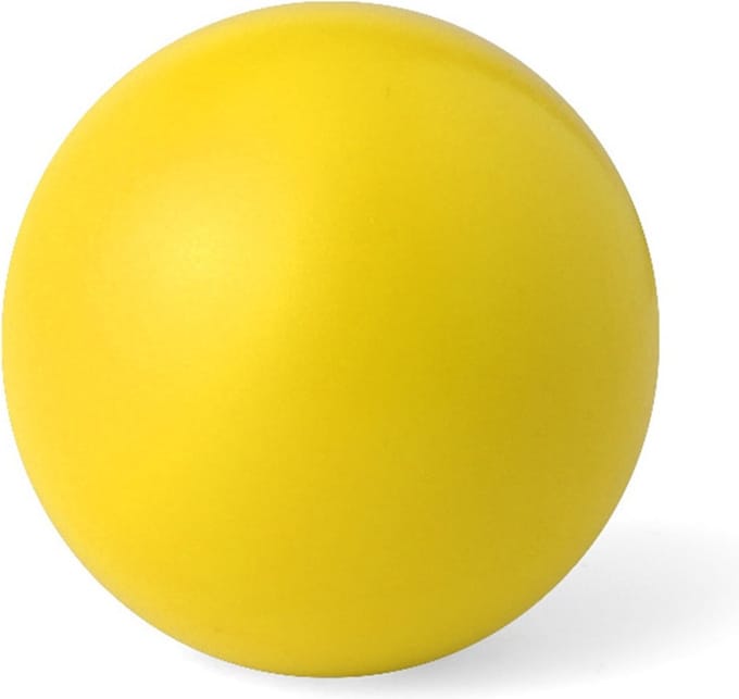 Gele anti stressbal 6 cm