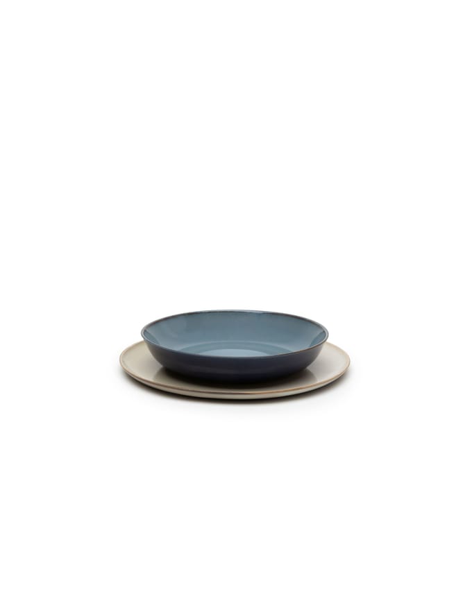 Serax Anita Le Grelle Serveerschaal - S - D17,5x3 cm - Smokey blue/dark blue