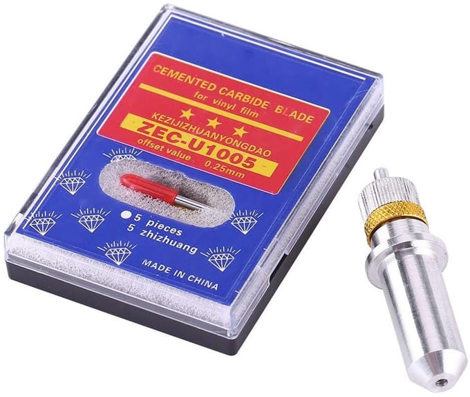 Dailygoods- Plotter Cutter 15 Stuks - Tungsten Staal Lemmet - Snijplotter Messen - Snijmeshouder - 30/45/60 Graden - Hoge Duurzaamheid - Snijmes