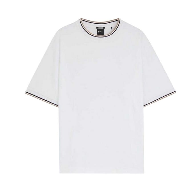 Boss Effen geweven T-shirt voor heren (Wit)