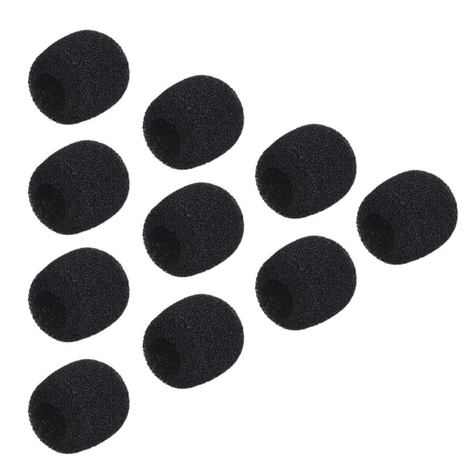 10 stuks Mini Lapel Headset Microfoon Windscreen Mic Foam Cover small